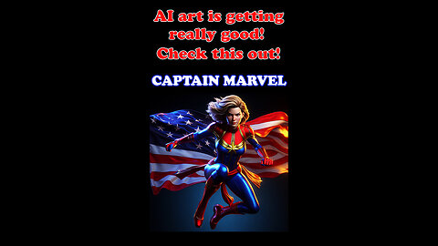 Digital AI art is getting shockingly good! Check this out! Part 24 - Captain Marvel. Number 1 of 2.