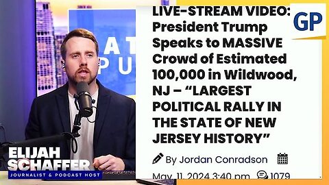 BIGGEST TRUMP RALLY EVER?! 100K+ Attendees Pack NJ Event | Elijah Schaffer with The Gateway Pundit