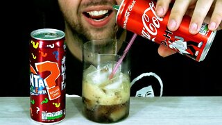 ASMR DRINKING ICY COCA-COLA AND FANTA | EATING SOUND (NO TALKING) 🎧 BEST SOUND