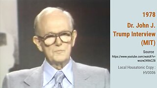 1978 MIT / John G Trump interview