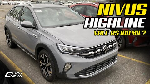 VOLKSWAGEN NIVUS HIGHLINE 2021 CINZA MOONSTONE EM DETALHES! Fast Car View