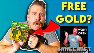 Minecraft Toy Unboxing! Free gold? This is Hard!