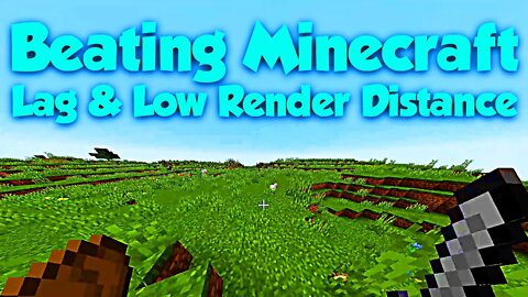 Beating Minecraft But With Lag And Low Render Distance