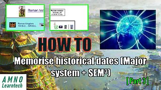 Major System series II | Memorising historical dates | PART 3 - Example - Roman history divisions