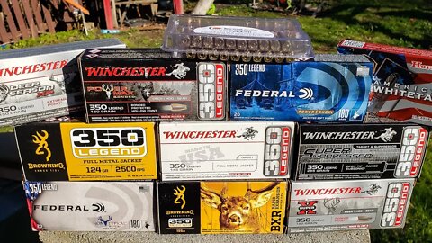 ULTIMATE 350 LEGEND AMMO TEST - group them all at 100 yards