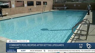 Community pool reopens after getting lifeguards