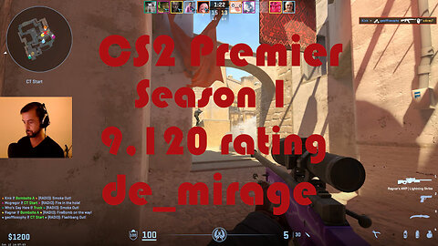 CS2 Premier Matchmaking - Season 1 - 9,120 Rating - de_mirage