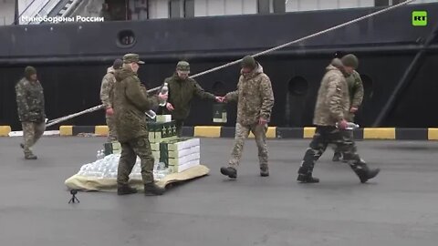 The Ukrainian soldiers who refused to resist on Snake Island arrive in Sevastopol