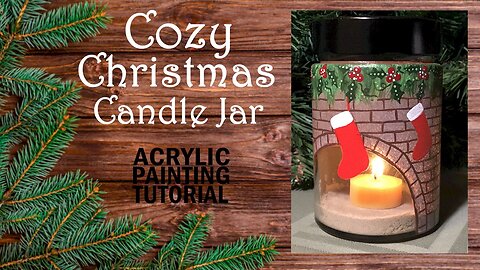Festive Christmas Candle Jar | Easy Painting Tutorial