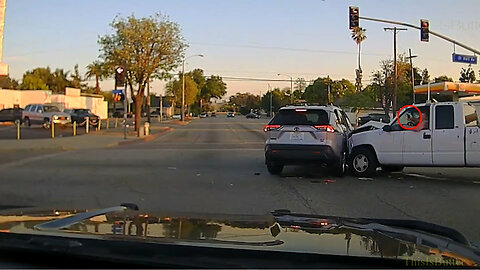 Domestic disturbance suspect armed with a gun is shot by Pomona police officers after he fled, crashes