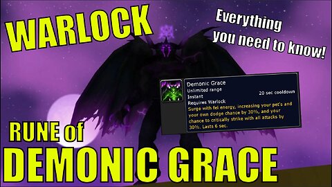 Warlock RUNE of DEMONIC GRACE (ALL RACES) & Summoning Soboz | WoW Classic Season of Discovery