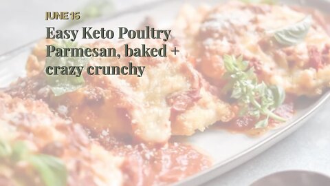 Easy Keto Poultry Parmesan, baked + crazy crunchy