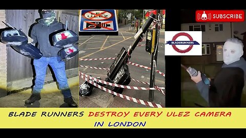 BLADE RUNNERS DESTROY EVERY ULEZ CAMERA IN LONDON #viral #bladerunner #bladerunner2049 #england