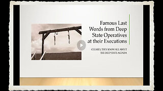Famous Last Words of the Executed at GITMO