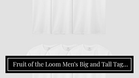 Fruit of the Loom Men's Big and Tall Tag-Free Undershirts