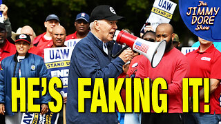 Union-Busting Joe Biden Walks Picket Line w/ Striking UAW Workers!