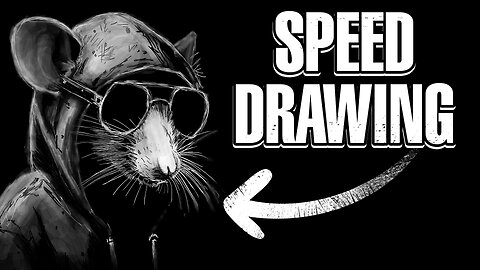 Drawing a Cool Mouse - Time Lapse