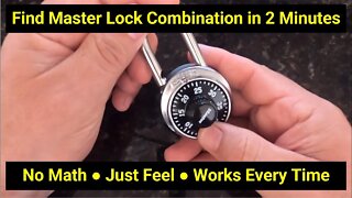 🔒Lock Picking ● Find Combination to Master Lock Padlock ● Less than Two Minutes Using Only Feel