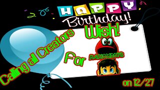 ComputerChick Productions - Birthday Wish for #MarioKid078 on 12/27