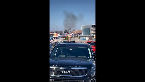 Car fire at chefs game Sunday