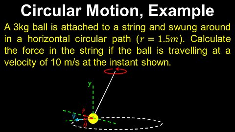 Horizontal Circular Motion, Uniform Motion, Example - AP Physics C (Mechanics)