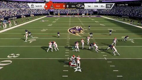 HUGE RUN by Nick Chubb! TD! #Madden20 #Browns #NickChubb #TD #Ravens