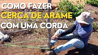 COMO FAZER CERCA DE ARAME FARPADO PUXANDO NA CORDA | RAIZES DO REI | BRASIL BR