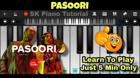 Pasoori (✨Piano Tutorial✨) - Ali Sethi X Shae Gill