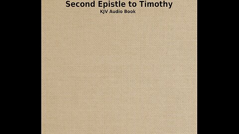 II Timothy - Ch 1 - KJV