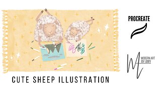 How to Paint Cute Sheep in Procreate Time-Lapse