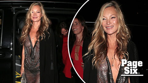 Kate Moss frees the nipple in updated take on her iconic sheer dress