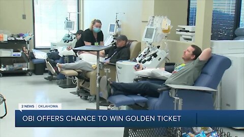 Oklahoma Blood Institute offering 'Golden Ticket' to donors ahead of Thanksgiving