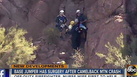 BASE jumper crashes just 10 feet from a trauma nurse in Scottsdale