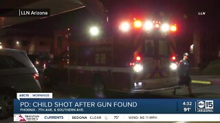 Child shot after finding gun in Phoenix apartment