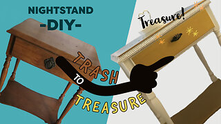 Trash To Treasure Bed Nightstand DIY! Full how to #ASMR