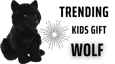 Wild Republic Wolf Plush, Stuffed Animal, Plush Toy, Kids Gifts, Black, 12"