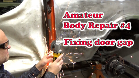 1971 Chevy Blazer Amateur Body Repair: Cutting the door seam open. bdp #4