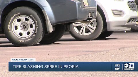 Tire slashing spree in Peoria