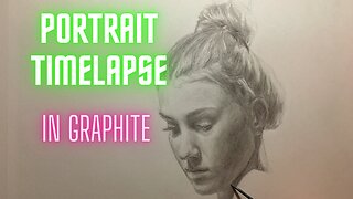 PORTRAIT TIMELAPSE - Full process in GRAPHITE! From BLOCK IN to FINISH!