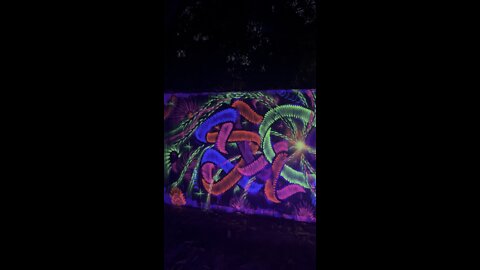 Fluorescent graffiti art