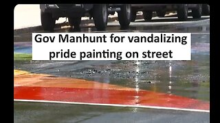 Gov manhunt for “Desecrating” pride mural on street intersection