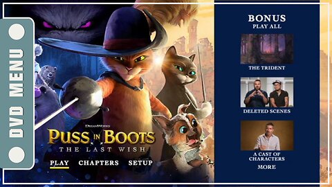 Puss in Boots: The Last Wish - DVD Menu