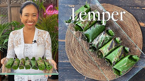 Lemper , Indonesian Sticky Rice with Chicken Fiiling
