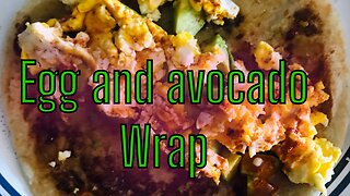 Eggs and avocado paratha wrap