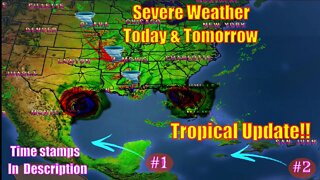 Tropical Update, Multiple Waves & Severe Weather Update! - The WeatherMan Plus Weather Channel