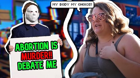 Debating Abortion Dressed as Michael Myers