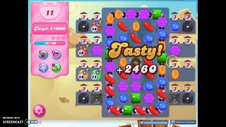 Candy Crush Level 1652 Audio Talkthrough, 3 Stars 0 Boosters