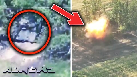 Ukrainian soldiers destroyed a Russian BMP & a tank with a Stugna-P ATGM strike