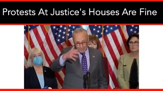 Schumer Is Perfectly Fine With Protests Outside SCOTUS Justices House
