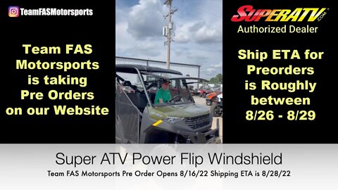 Super ATV Power Flip Windshield